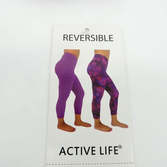 Active Life Reversible Womens Fuschia Leggings Small NWT $78 - Picture 1 of 7